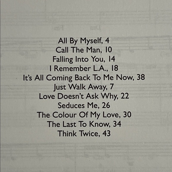 Celine Dion It’s Easy to Play Piano Music Book - Picture 3 of 4